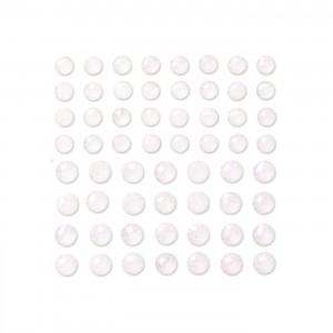 ADHESIVE STONES WITH GLITTER 6&8 MM, 60 PCS CRYSTAL
