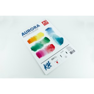 Watercolour Pad Aurora 300gsm A3, 12 Sheets, Hot Pressed