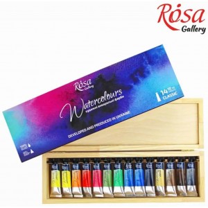 Set of watercolor paints "Classic" ROSA Gallery, 14 colors x10ml