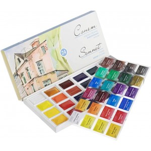 Water colours set "Sonet" 24pcs, St.-Peterburg