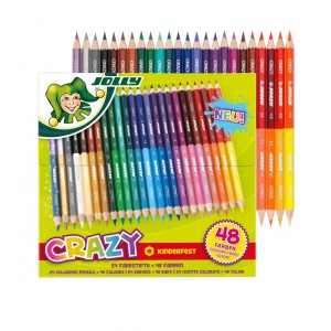 Jolly Superstick Crazy 24 Pencils, 48 Colours