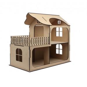 Dollhouse with balcony, MDF, 58x31x53cm, ROSA TALENT