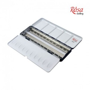 Сase for watercolor paints, metallic, 28 pan, ROSA Gallery