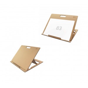 Adjustable Desk Tablet Easel, 55х2,5х48cm, with handle, MDF, in a Сarton, ROSA Studio