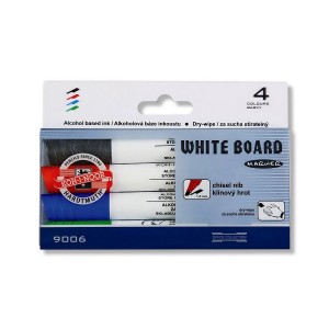 SET OF WHITE BOARD MARKERS 9006 4 CHISEL