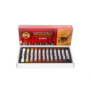 Set Of Dry Art Chalks Brown Shades Koh-I-Noor