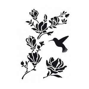 All-Purpose Stencil A3 "Magnolia Twig"