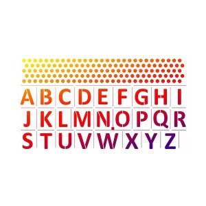 All-Purpose Stencil Xxl "Alphabet / Name Border"