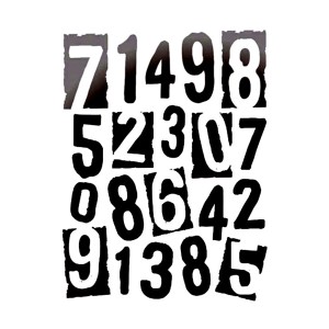Thick Stencil Cm. 20X25/0,2Mm Numbers
