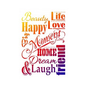 Stencils A3 Life, Love & Laugh