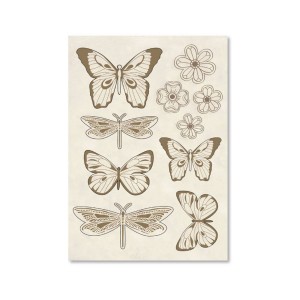 Carved Wooden Shape - A5 Size Butterflies