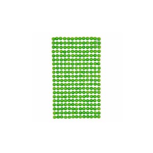 Adhesive Pearls 6 Mm, 260 Pcs Green