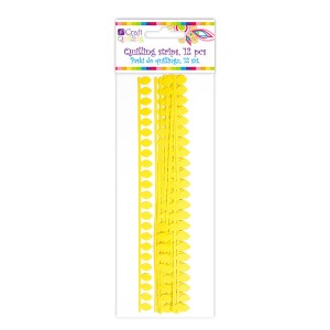 Daisy Petal Quilling Strips - Yellow, 12 Pcs