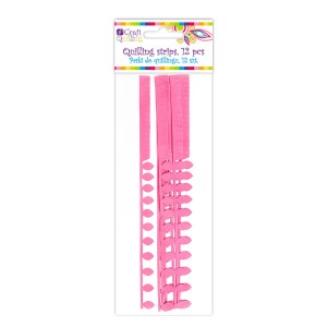 Daisy&Fringe Petal Quilling Strips - Pink, 12 Pcs