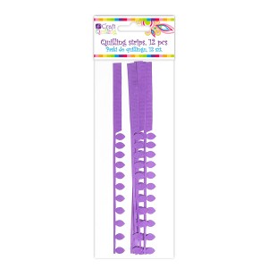 Daisy&Fringe Petal Quilling Strips - Purple, 12 Pc