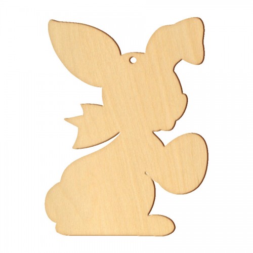 Wooden pc. for art 104 "Bunny №4" 13,4х18 cm