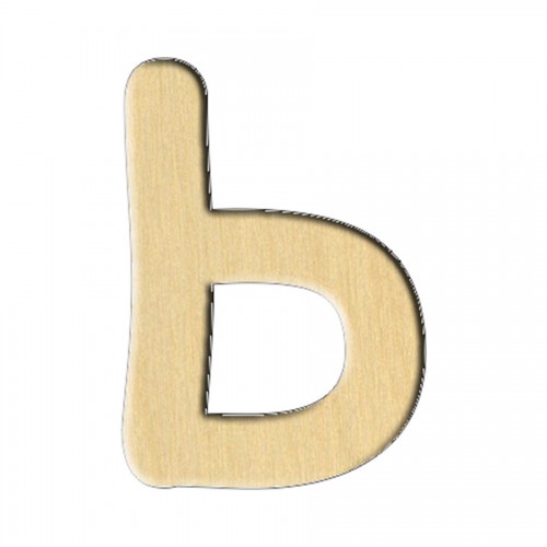 Wooden pc. for art 183 "Letter Ь (russ.)" 4,9х7 cm