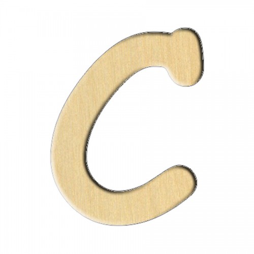 Wooden pc. for art 225 "Letter C (eng.)" 5,4х7 cm