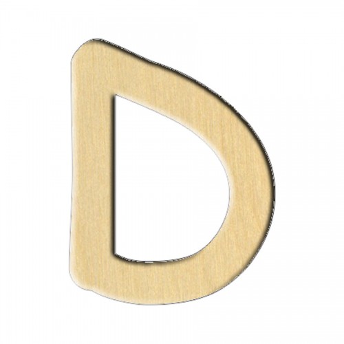 Wooden pc. for art 226 "Letter D (eng.)" 5,4х7 cm
