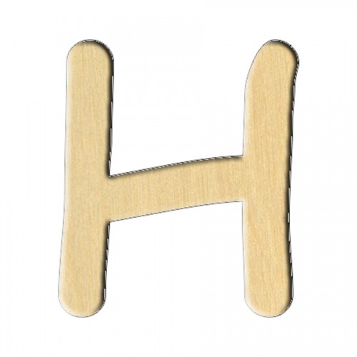 Wooden pc. for art 230 "Letter H (eng.)" 6,1х7 cm