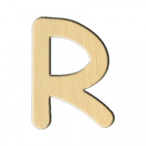 Wooden pc. for art 240 "Letter R (eng.)" 5,1х7 cm