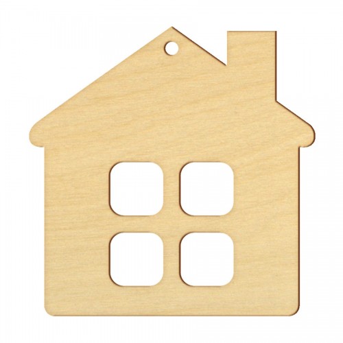 Wooden pc. for art 341 "House with a window" 7х7 cm