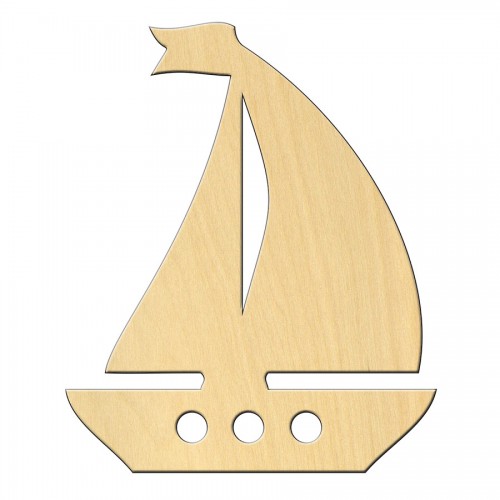Wooden pc. for art 446 "Ship" 7,8*9,5 cm