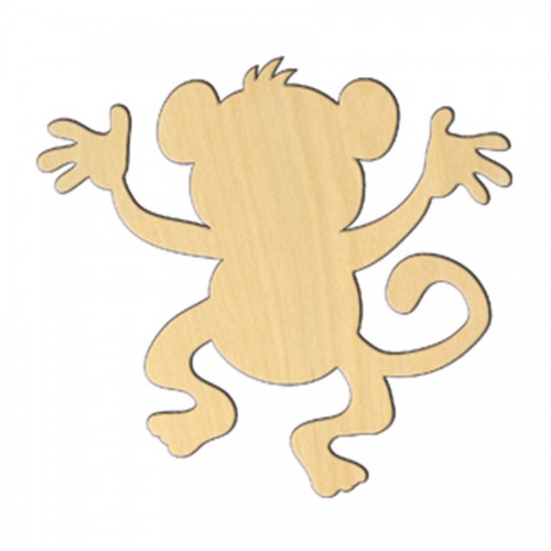 Wooden pc. for art 481 "Monkey № 3" 11*10,2 cm