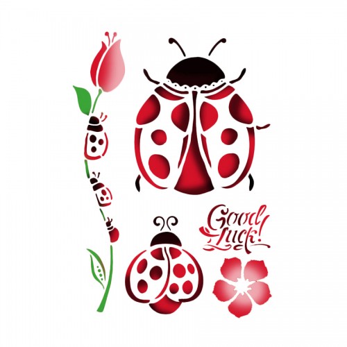 Stencil G cm. 21x29,7 Ladybugs