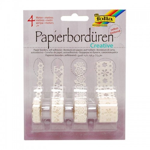 Paper borders CREATIVE 4 rolls each 1m, self adhesive