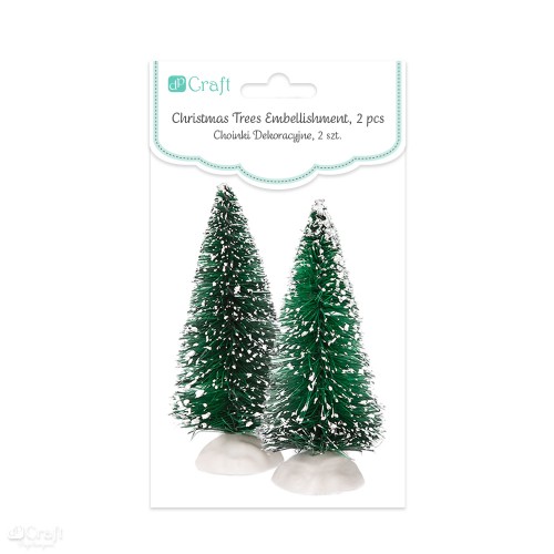 CHRISTMAS TREES EMBELLISHMENTS 8 CM, 2 PCS, GREEN