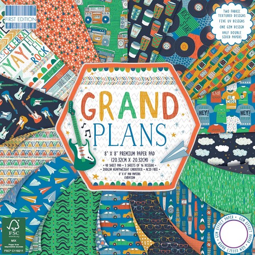 First Edition 8x8 FSC Paper Pad Grand Plans