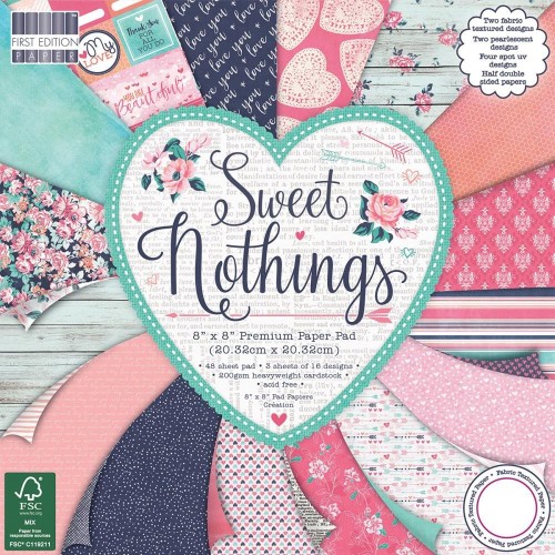 First Edition 8x8 FSC Paper Pad Sweet Nothings