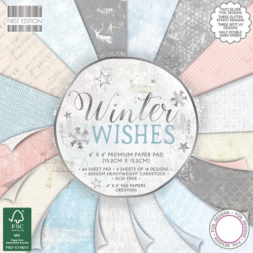 First Edition Winter Wishes 6 x 6 paper pad FSC