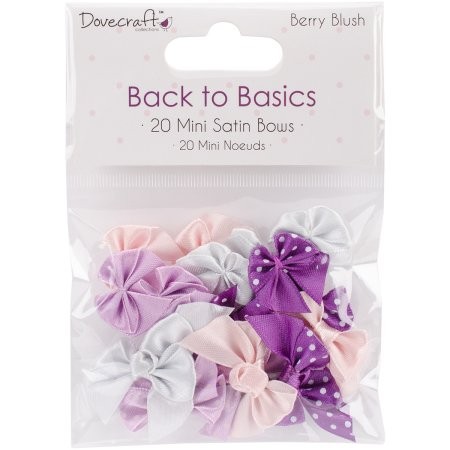 Dovecraft Back to Basics  Berry Blush Mini Bows