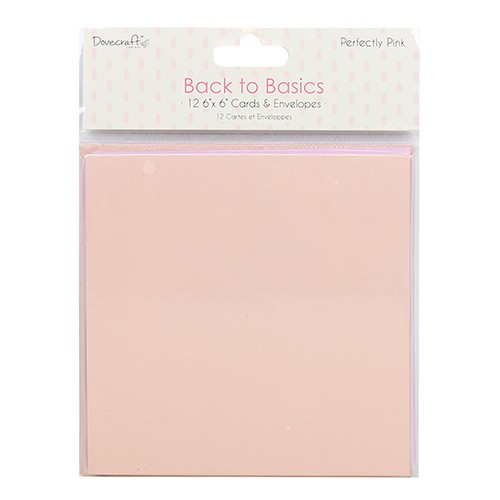 Dovecraft Back to Basics Perfectly Pink Cards and Envelopes