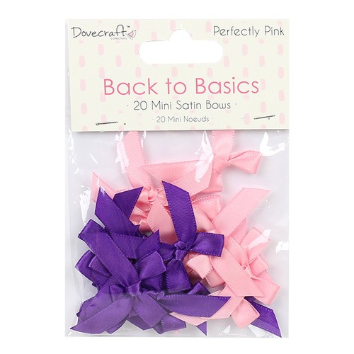 Dovecraft Back to Basics Perfectly Pink Mini Bows