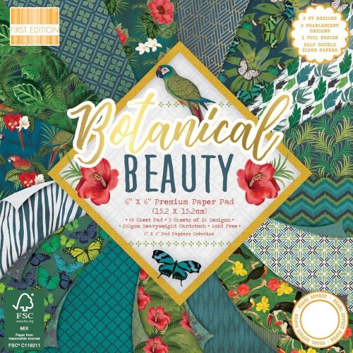 First Edition FSC 6 x 6 Botanical Beauty Paper Pad