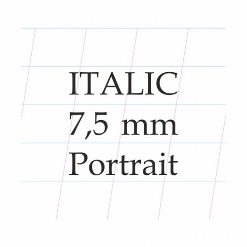 Italic Calligraphy 7,5 mm  – A4 Paper Pad (Portrait)