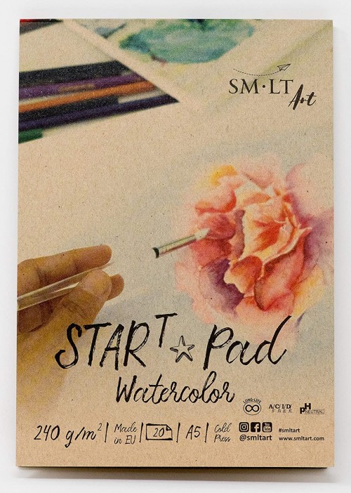 Watercolor pad START "SMLT" A5, 20lh,240gsm