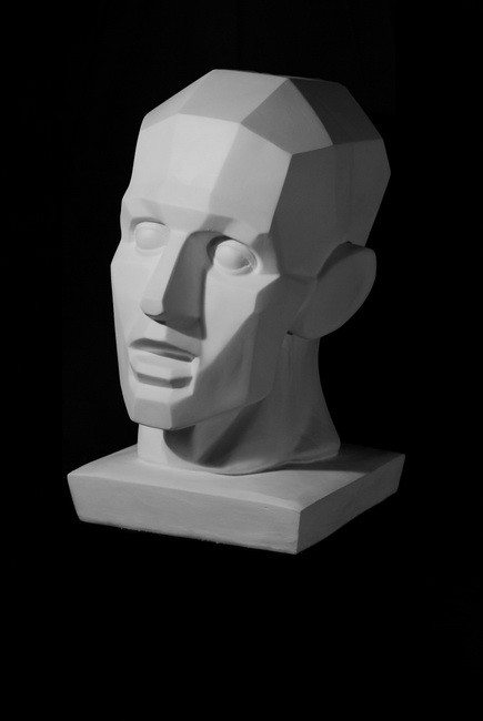 Plaster Cast  Houdon Angular Head