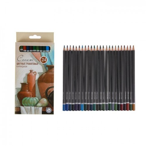Set Of Artist Colored Pencils "Sonet" 24Pcs