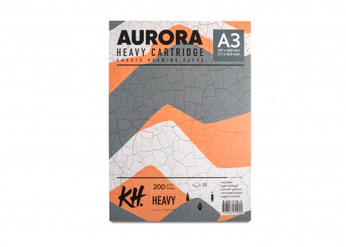 Cartridge paper/ Drawing paper 20sheets, 200gsm A3 Glue binding, AURORA