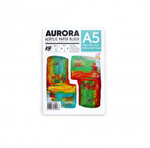 Acrylic Paper Block 20sheets, 290gsm A5, AURORA