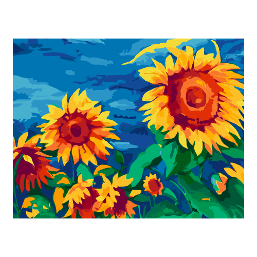 Standard Kit, painting by numbers, „Yellow Sunflowers“, 35х45cm,