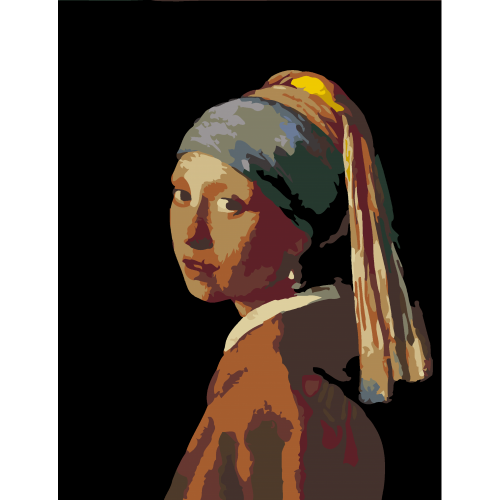 Standard Kit, painting by numbers, "Girl with a pearl earring",
