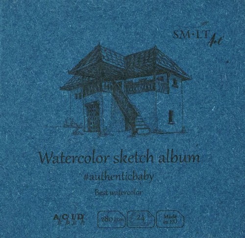 Watercolor sketch album "SMLT ART"  90x90mm,24sht,280gsm