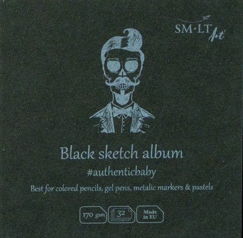 Black sketch album "SMLT ART"  90x90mm,32sht,170gsm