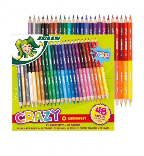 Jolly Superstick Crazy 24 Pencils, 48 Colours