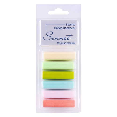 Polymer clay, set "Trend  Colors", 6 colors 120g Sonnet